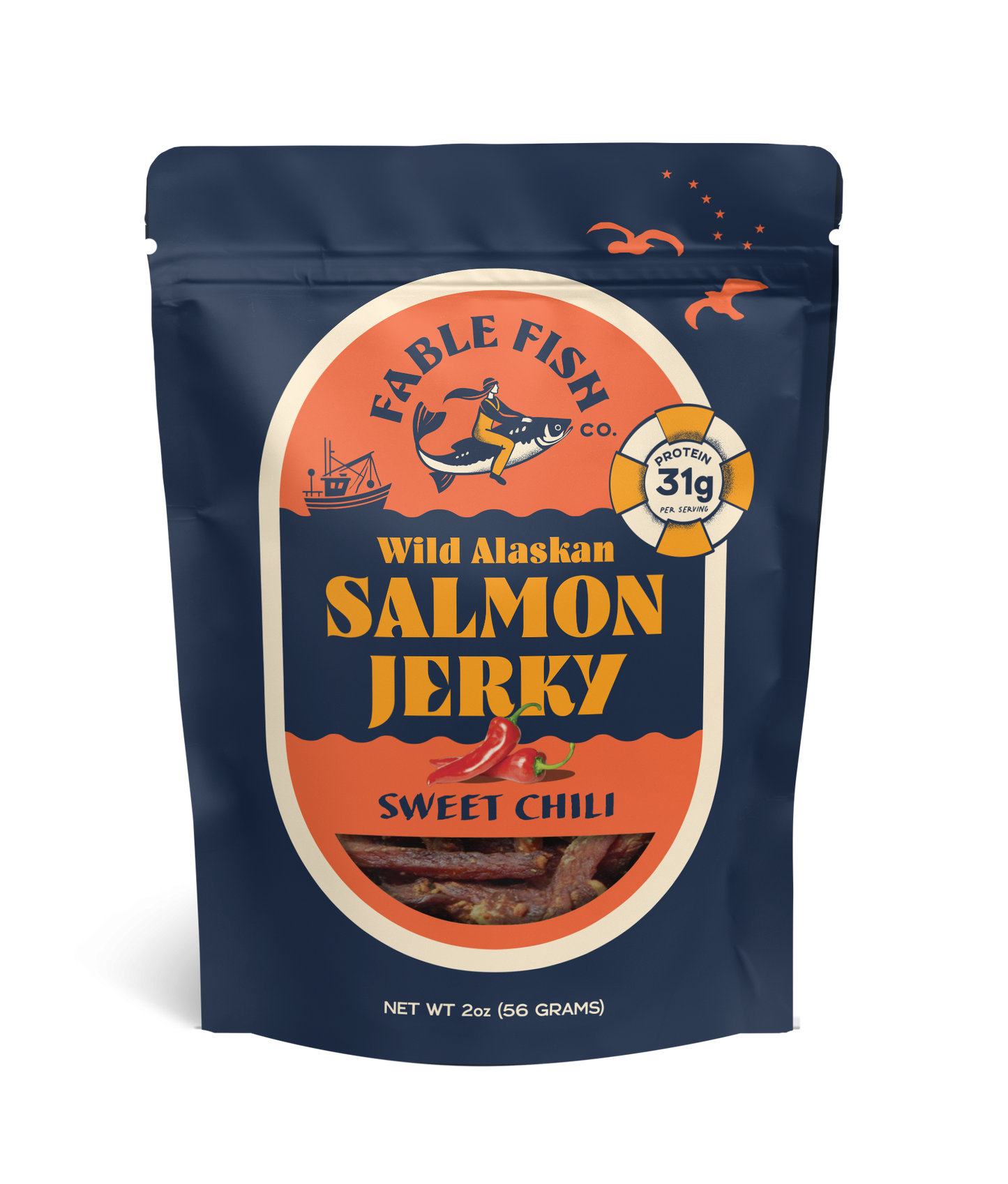 Sweet Chili Jerky Bag Front