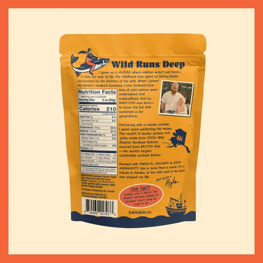 Sweet Chili Wild Alaskan Sockeye Salmon Jerky (64-ct case)